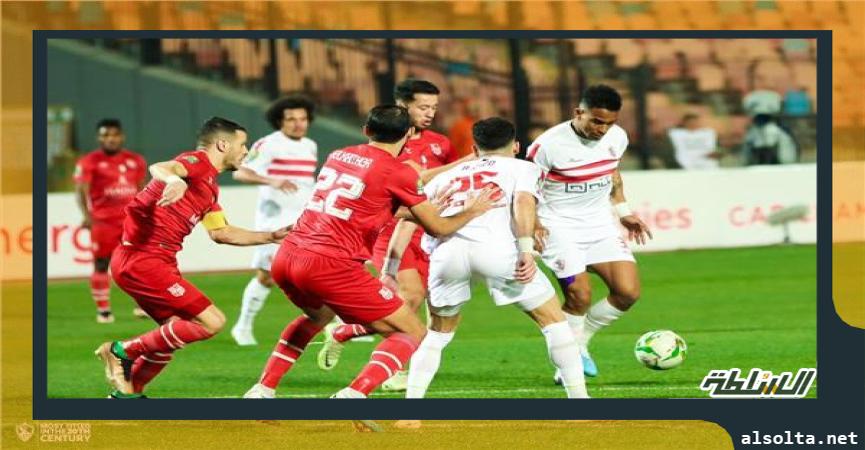 صورة من مباراة الزمالك وشباب بلوزداد الجزائري